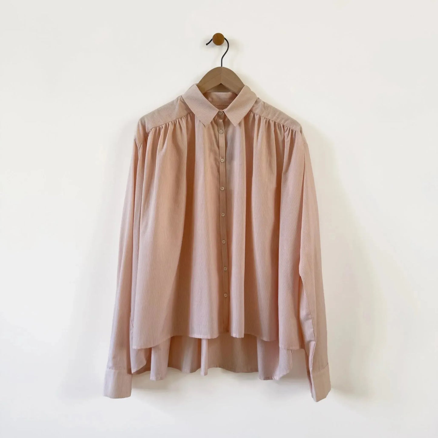 Annie Blouse in Peach Stripe-Tops-Eleph-eugenienewport