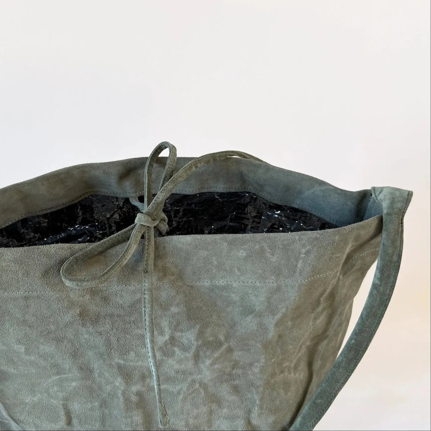 Big Tube Bag with Long Handle in Moss Suede-Accessories-Zilla-eugenienewport