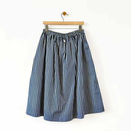 Caracoto Skirt in Blue Stripe-Skirt-Nitto-eugenienewport