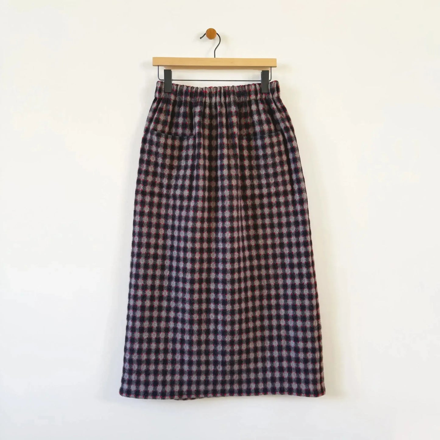 Gooi Skirt in Burgundy Check-Skirt-Eleph-eugenienewport