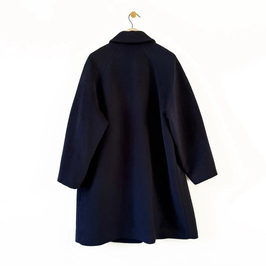 Single Breasted Wool Coat in Navy-Coats-Cordera-eugenienewport