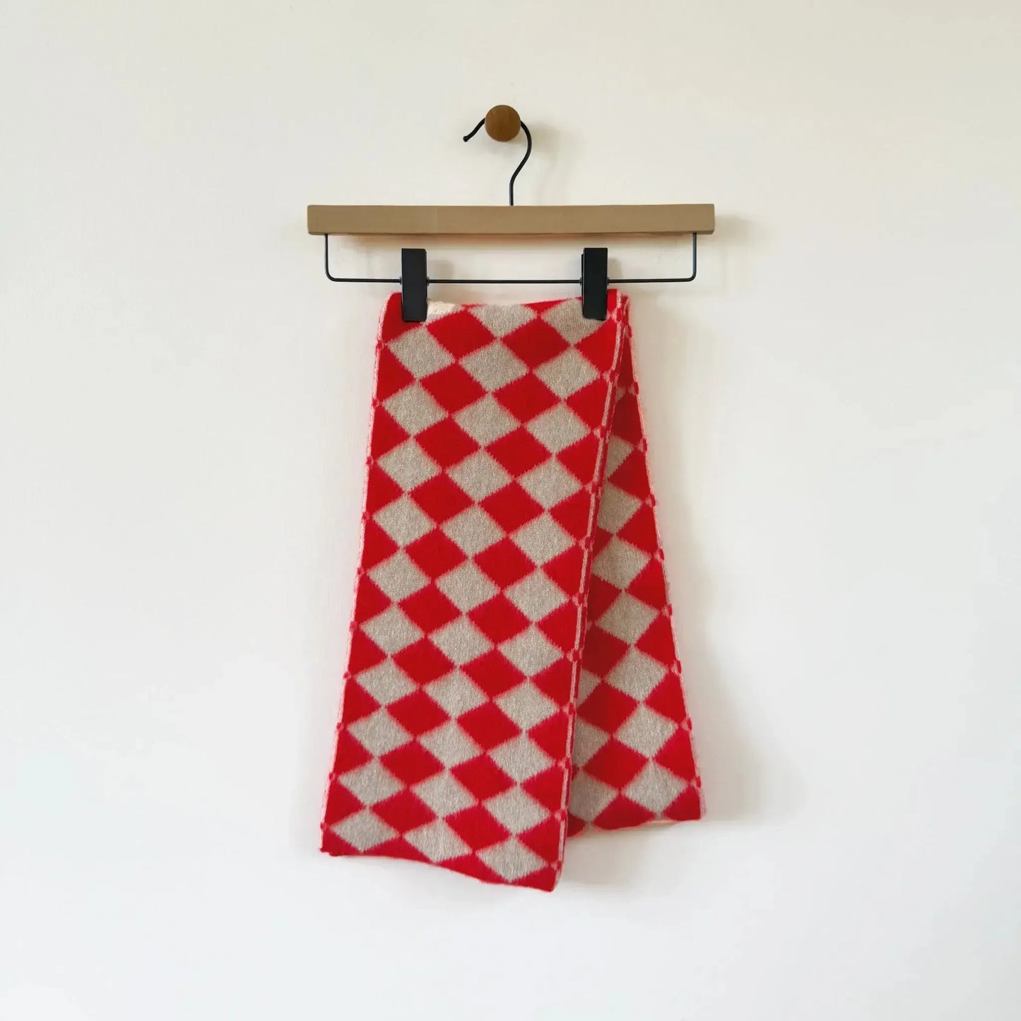 19 Mac Brushed Diamond Scarf in Poppy & Oatmeal-Accessory-Jo Gordon-eugenienewport