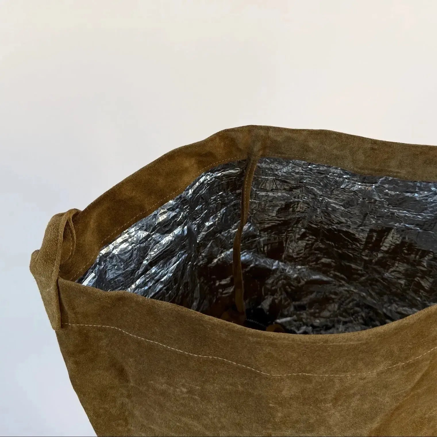 Big Tube Bag with Long Handle in Avana Suede-Accessories-Zilla-eugenienewport