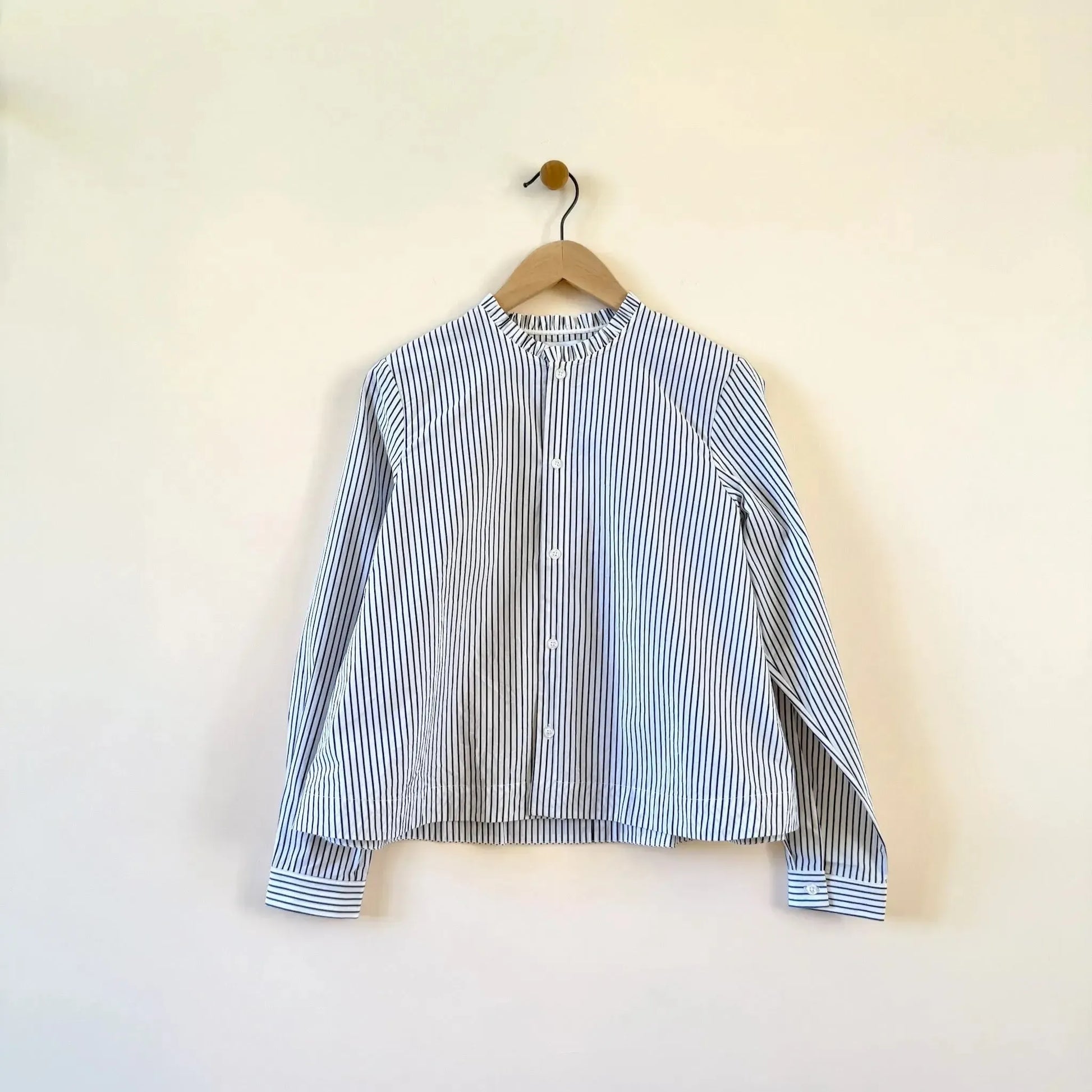 Claud Blouse in Navy Stripe-Tops-Fabiana Pigna-eugenienewport