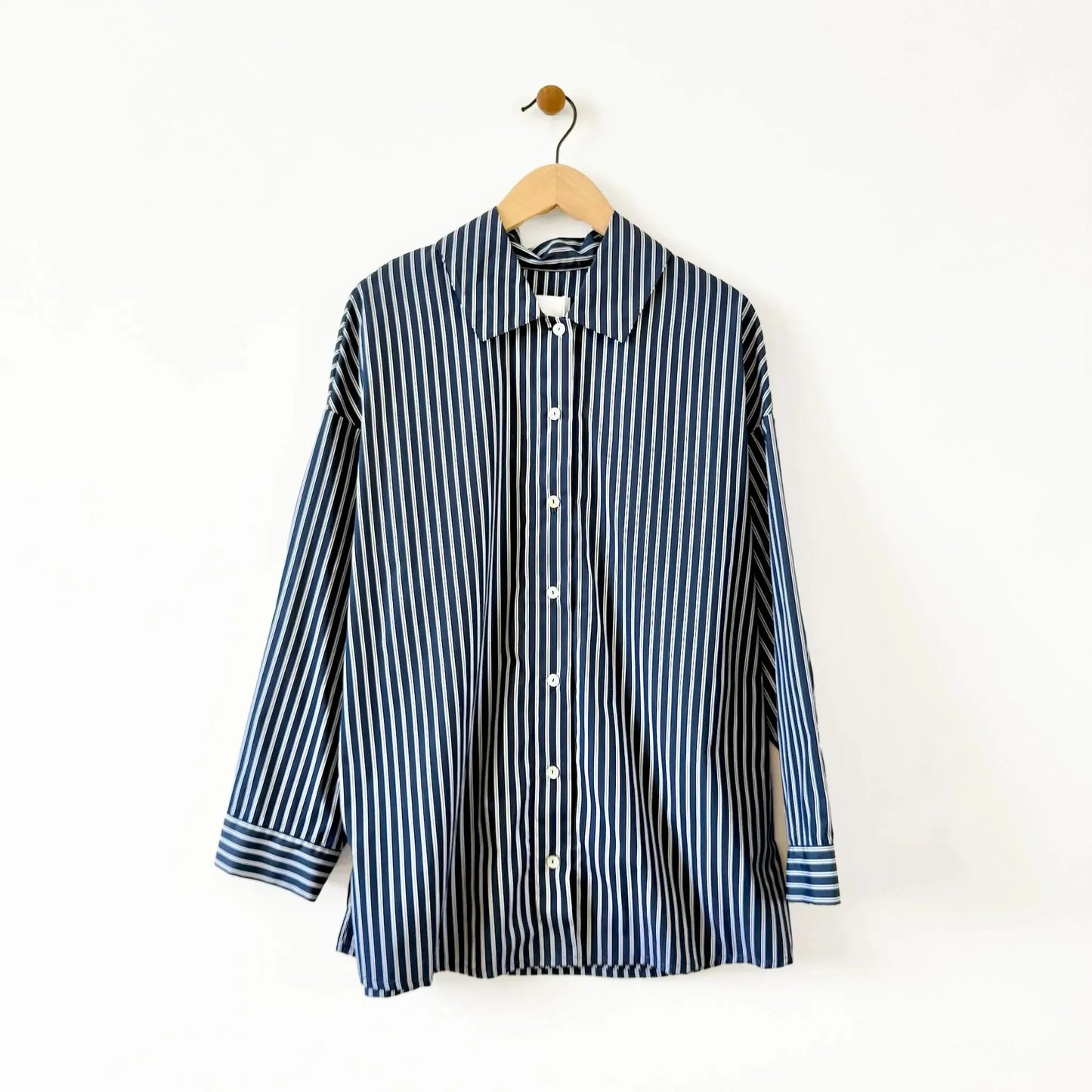 Claudia Shirt in Blue Stripe-Tops-Nitto-eugenienewport
