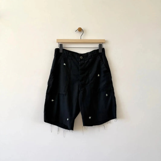 Crosby Vintage Shorts with Embroidery-Shorts-Aquarius Cocktail-eugenienewport
