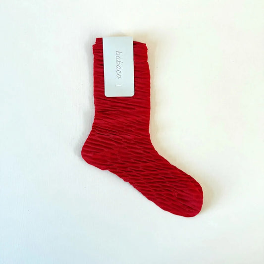 Crushed Socks in Poppy-Accessories-Babaco-eugenienewport