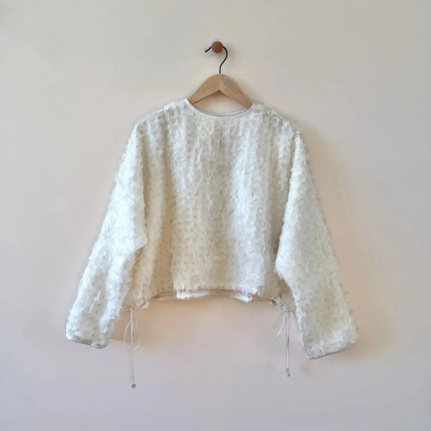 Embroidery Blouse in Off White-Top-Bunon-eugenienewport