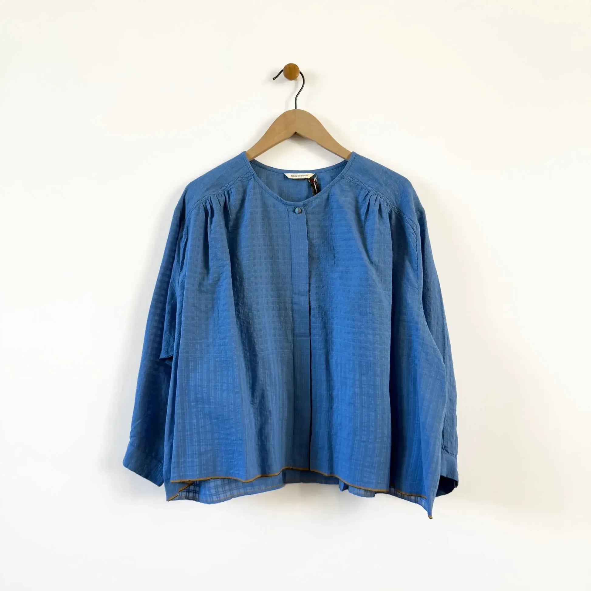 Ira Blouse in Azure Blue-Tops-Runaway Bicycle-eugenienewport