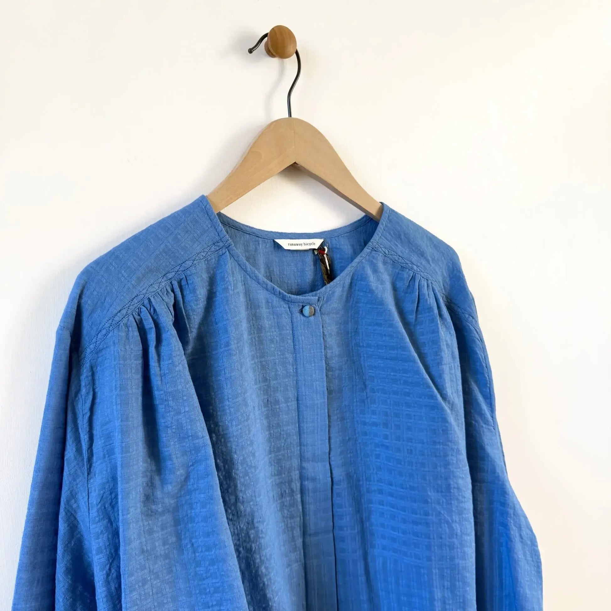 Ira Blouse in Azure Blue-Tops-Runaway Bicycle-eugenienewport