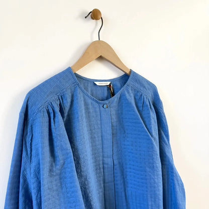 Ira Blouse in Azure Blue-Tops-Runaway Bicycle-eugenienewport