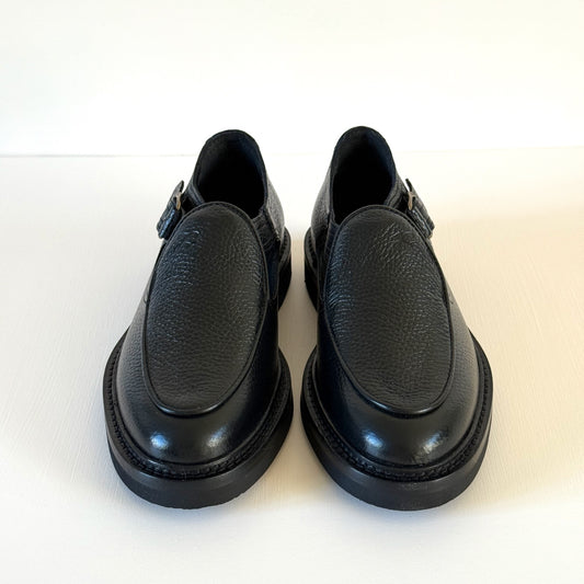 Jo in Black Hairy Calf Leather