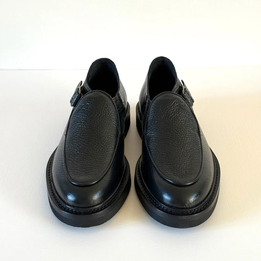 Jo in Black Hairy Calf Leather