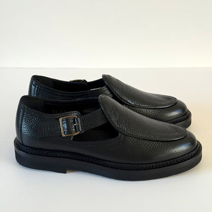 Jo in Black Hairy Calf Leather