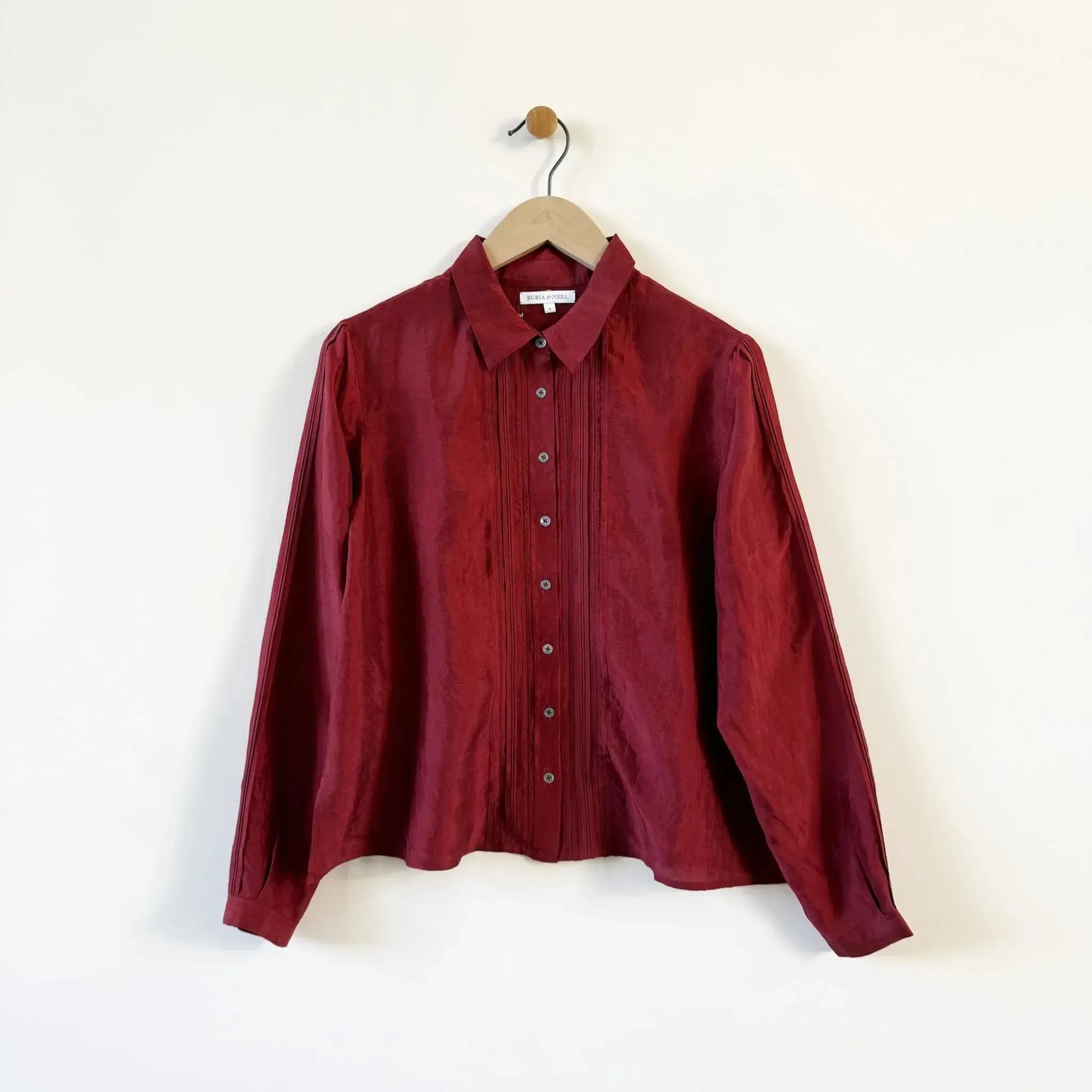 Khyber Blouse in Mulberry Silk Terracotta-Tops-Rubia & Neel-eugenienewport