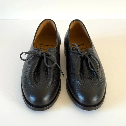 Matt Kilt in Dark Brown Jumbo Grained Leather-Shoes-Jacques Solovière-eugenienewport