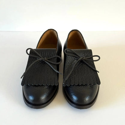 Matt Kilt in Dark Brown Jumbo Grained Leather-Shoes-Jacques Solovière-eugenienewport