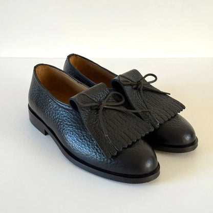 Matt Kilt in Dark Brown Jumbo Grained Leather-Shoes-Jacques Solovière-eugenienewport