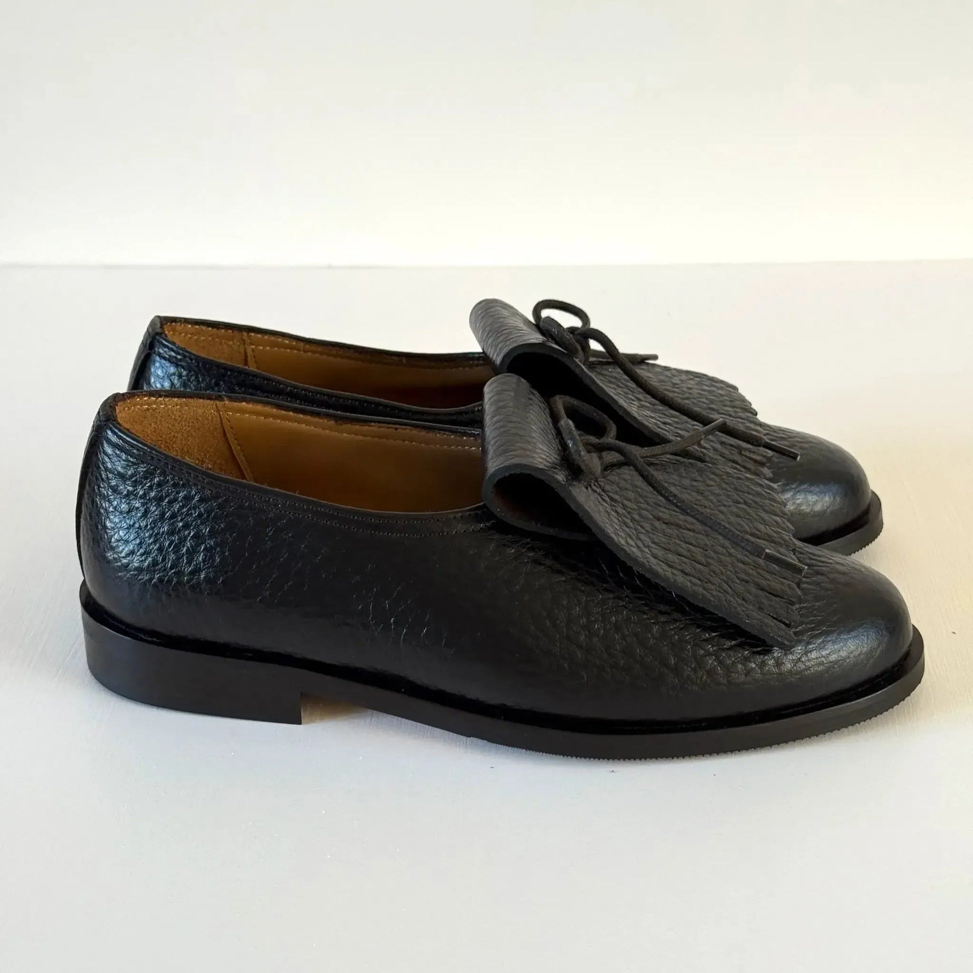 Matt Kilt in Dark Brown Jumbo Grained Leather-Shoes-Jacques Solovière-eugenienewport