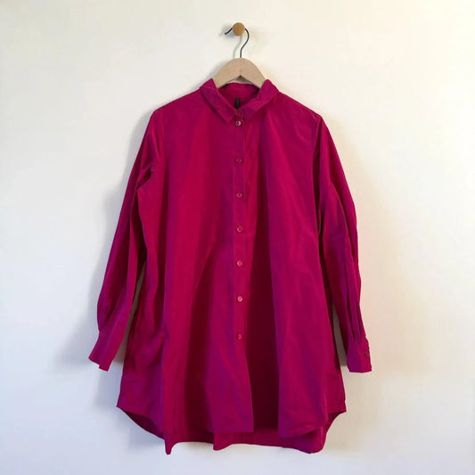 Oversize Blouse in Cranberry-Tops-Katharina Hovman-eugenienewport