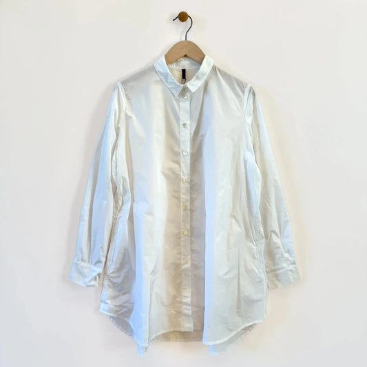 Oversize Blouse in White-Tops-Katharina Hovman-eugenienewport