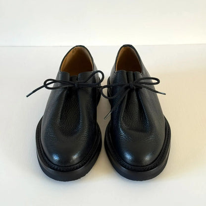 Ray Kilt in Black Grained Calf Leather-Shoes-Jacques Solovière-eugenienewport