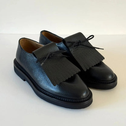 Ray Kilt in Black Grained Calf Leather-Shoes-Jacques Solovière-eugenienewport