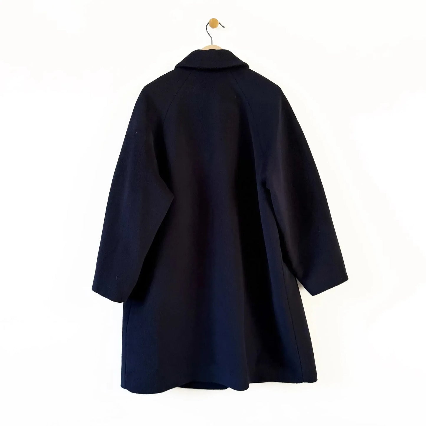 Single Breasted Wool Coat in Navy-Coats-Cordera-eugenienewport