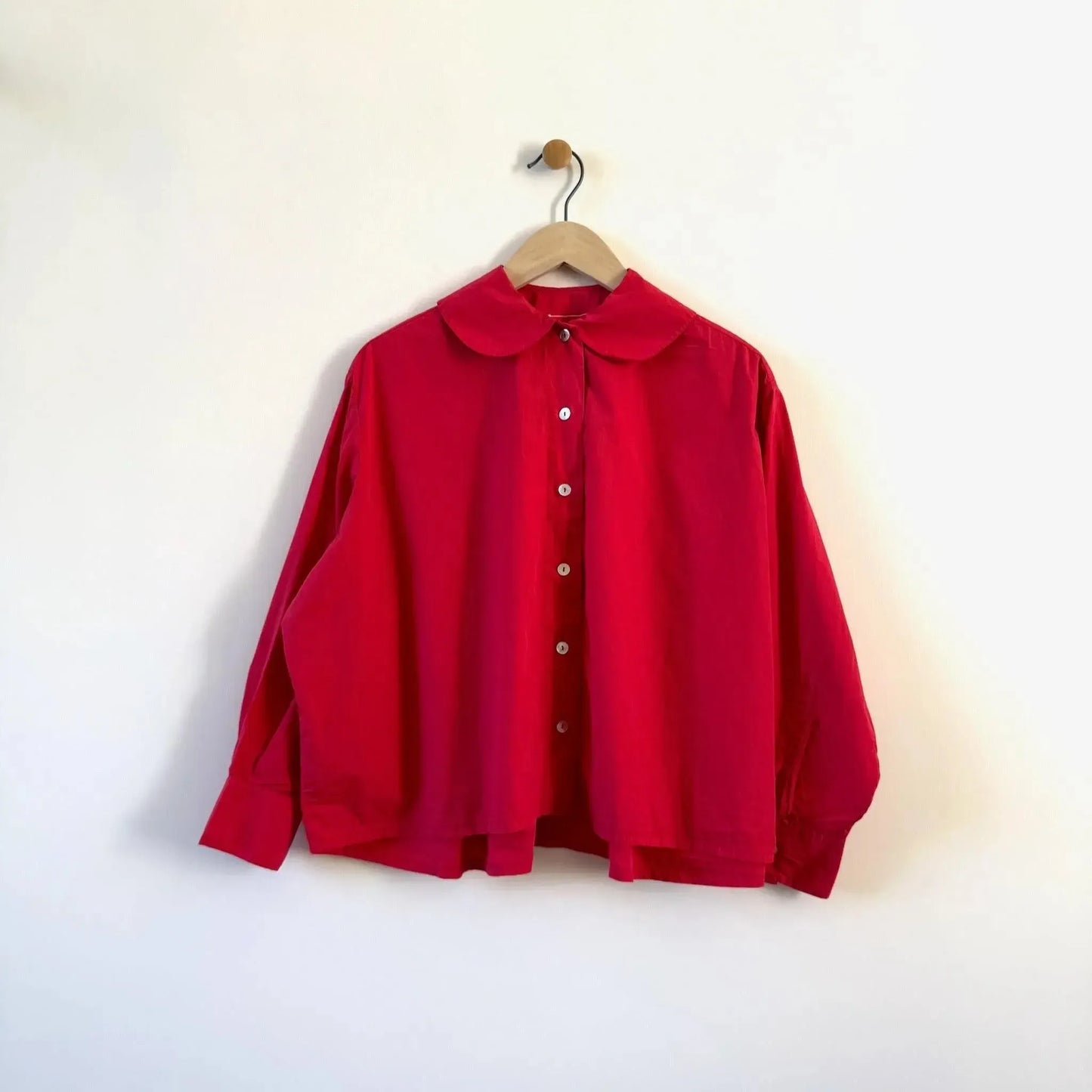 Sophia Shirt in Red-Tops-Nitto-eugenienewport